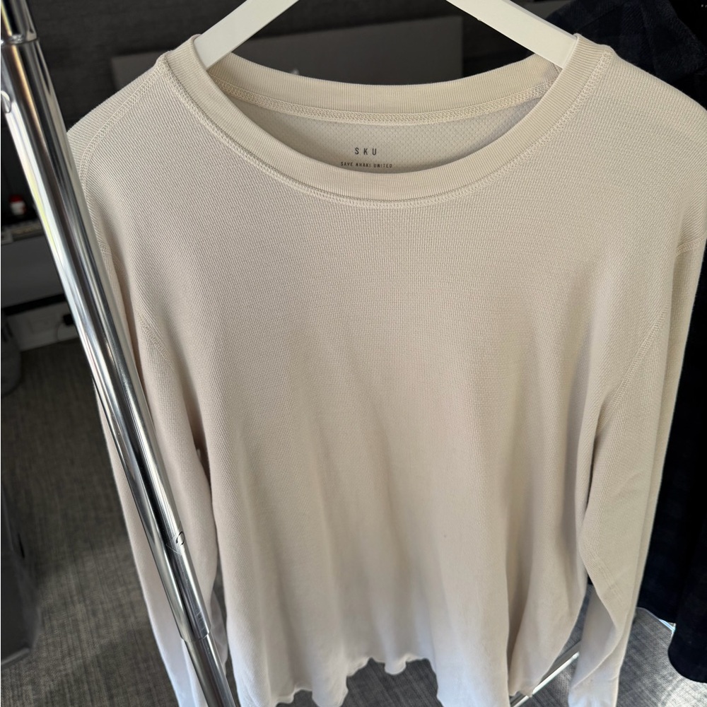 Men's Cream Long Sleeve Shirt